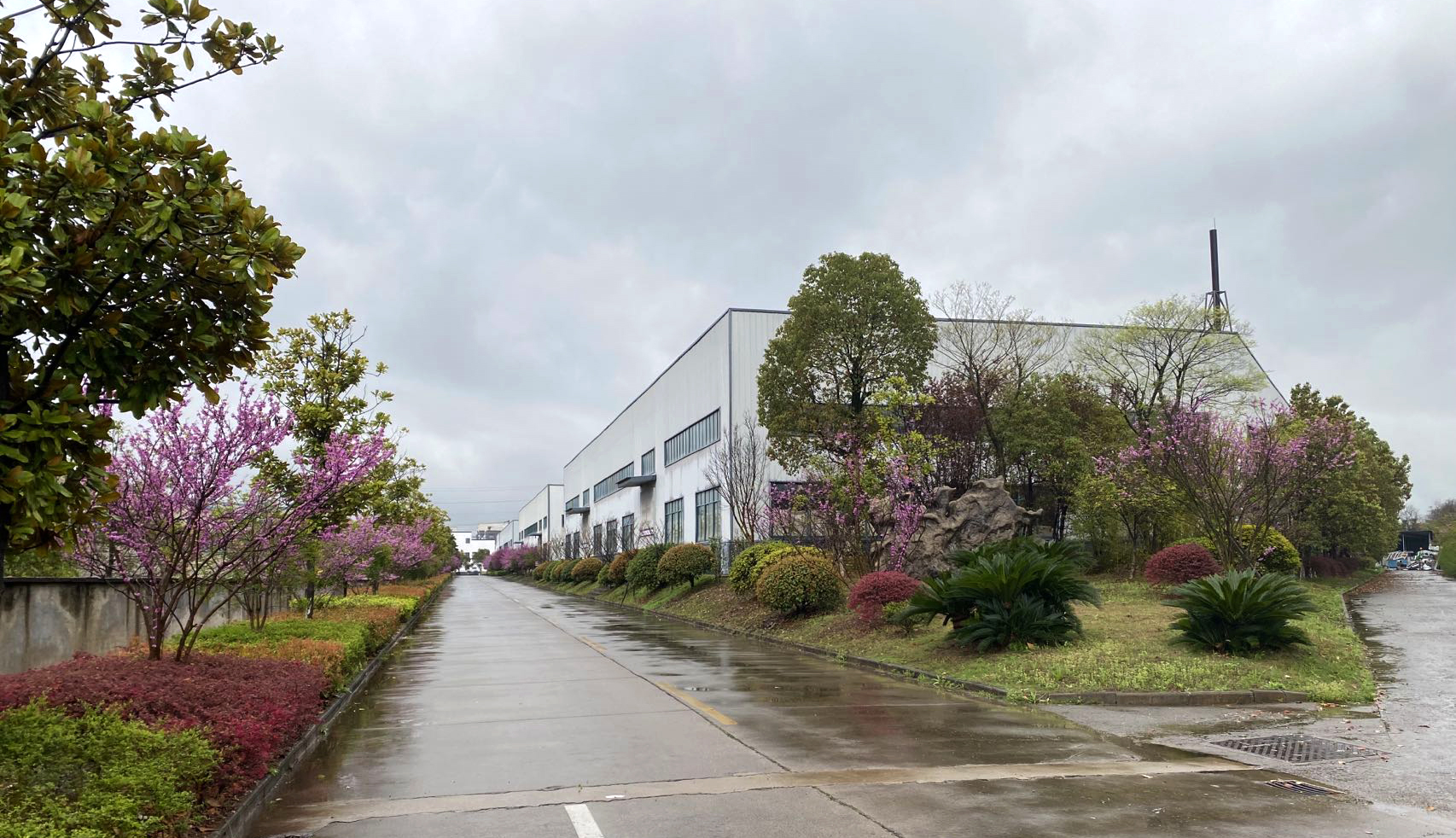 Wallcovering factory workshop in a coastal manufacturing cluster