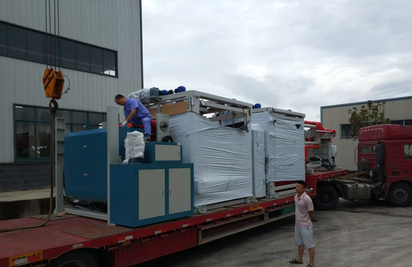 New vinyl wallcovering production line equipment arriving at the Bauhinia Walls factory